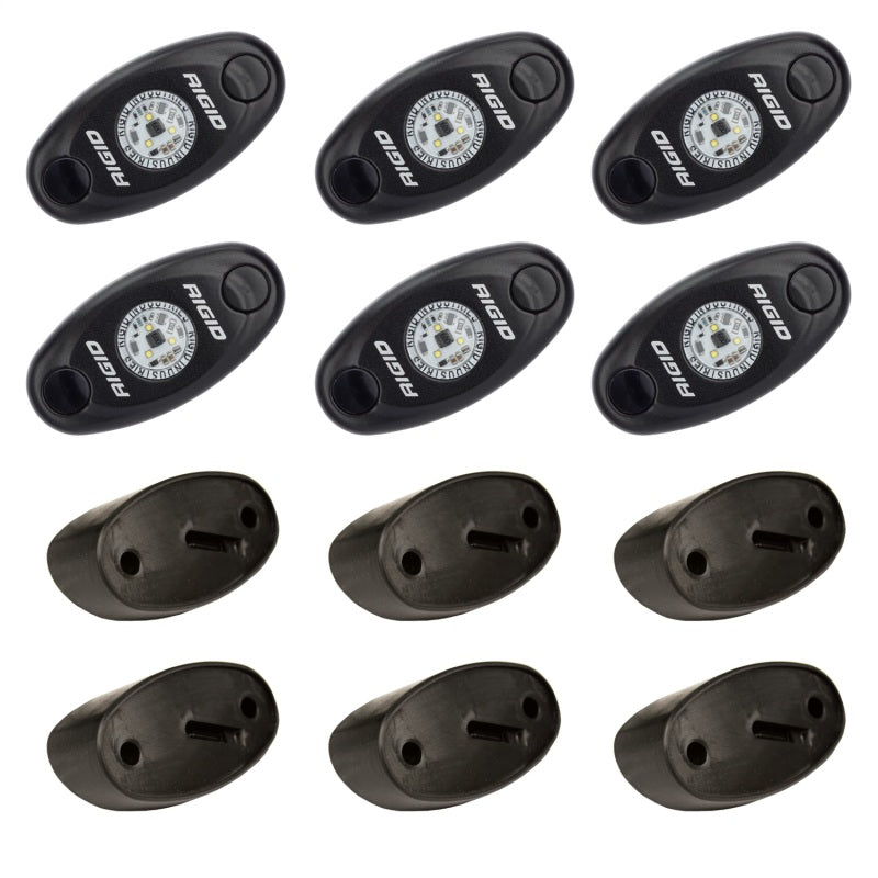 Rigid Industries 400253 Rock Light Kit- Cool White (6 lights)