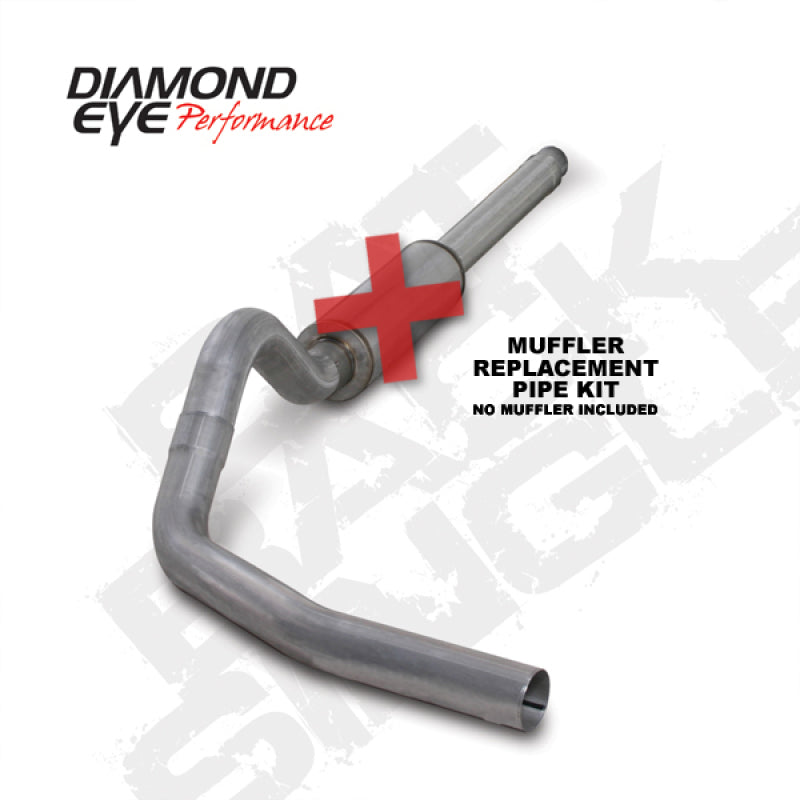 Diamond Eye Performance K4310A-RP Diamond Eye KIT 4in CB MFLR RPLCMENT PIPE SGL AL: 94-97 FORD 7.3L F250/F350 PWRSTROKE