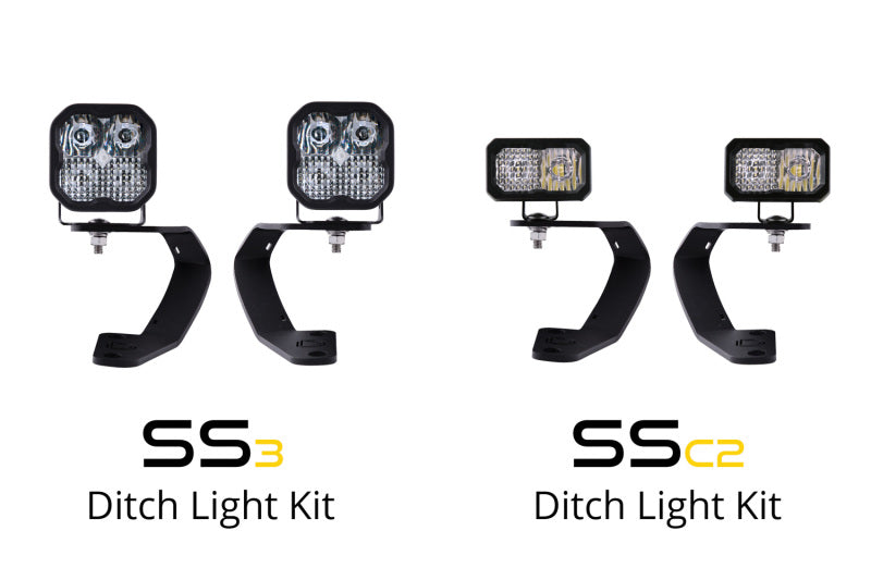 Diode Dynamics DD6749 10-21 Toyota 4Runner SS3 LED Ditch Light Kit - Yellow Pro Combo