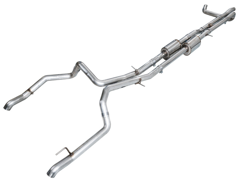 AWE Tuning 3015-31202 AWE 4th Gen GM 1500 6.2L Catback Split Rear Exit (w/ Bumper Cutouts) - OE Tips