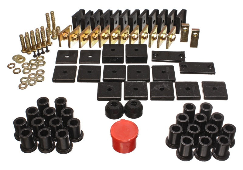 Energy Suspension 8.18105G 64-78 Toyota FJ40 Land Cruiser Black Hyper-Flex Master Bushing Set