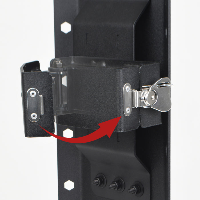 Go Rhino 5950080T XRS/SRM 4-CORE Clamp Mount Kit for Hi-Lift Jack - Tex. Blk (No Drill)