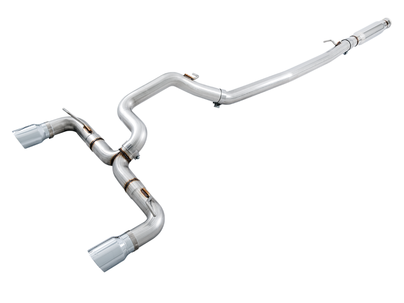 AWE Tuning 3020-33032 Ford Focus RS Track Edition Cat-back Exhaust - Diamond Black Tips