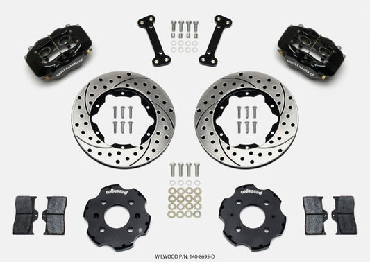 Wilwood 140-8695-D Forged Dynalite Front Hat Kit 11.00in Drilled Integra/Civic w/Fac.240mm Rtr