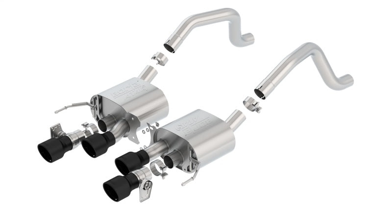 Borla 11903CB 2015+ Chevy Corvette C7 Z06 6.2L Axle Back ATAK Exhaust Black Quad Tips w/o AFM w/ NPP