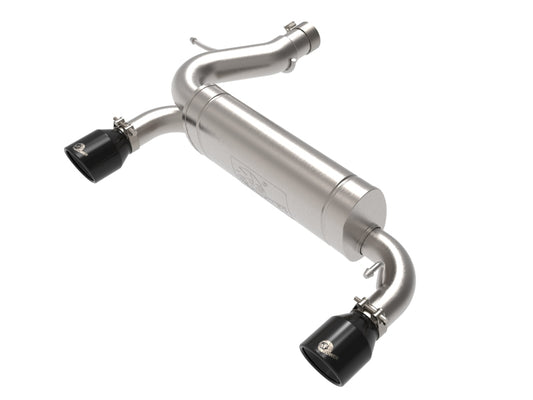 aFe 49-33137-B Vulcan 3in 304 SS Axle-Back Exhaust 2021 Ford Bronco L4-2.3L (t)/V6-2.7L (tt) w/ Black Tips