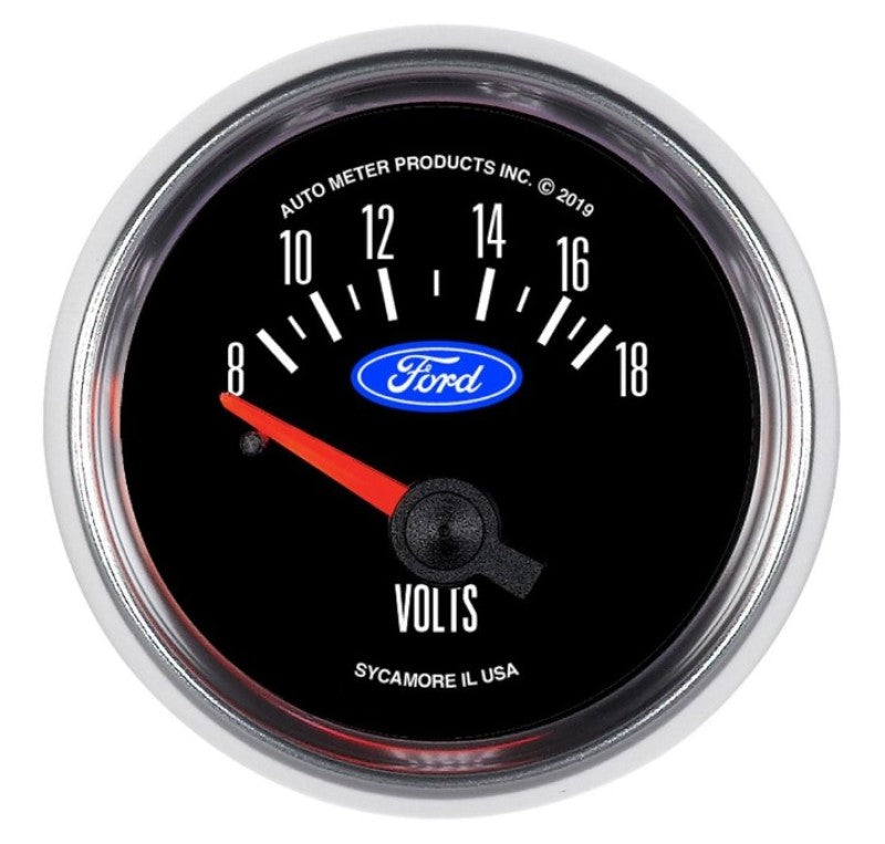 AutoMeter 880823 Autometer Ford 2-1/16in. 18V Electric Voltmeter Gauge