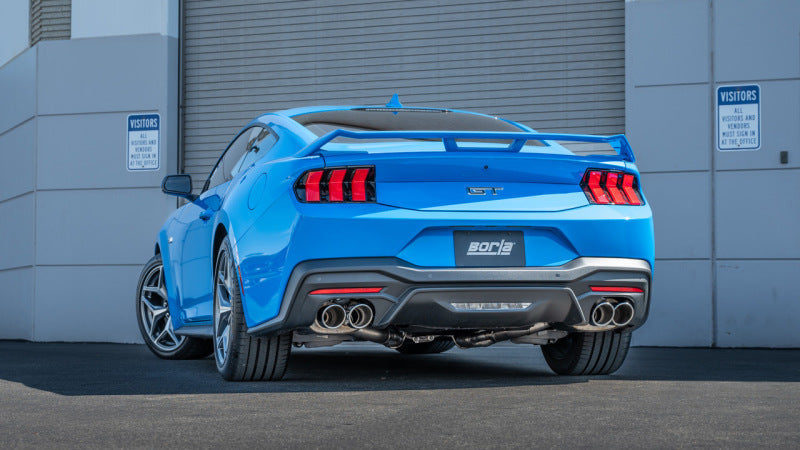 Borla 140970 2024 Ford Mustang GT 5.0L V8 3 in ATAK Catback Non-Active Exhaust- Chrome Quad Tip