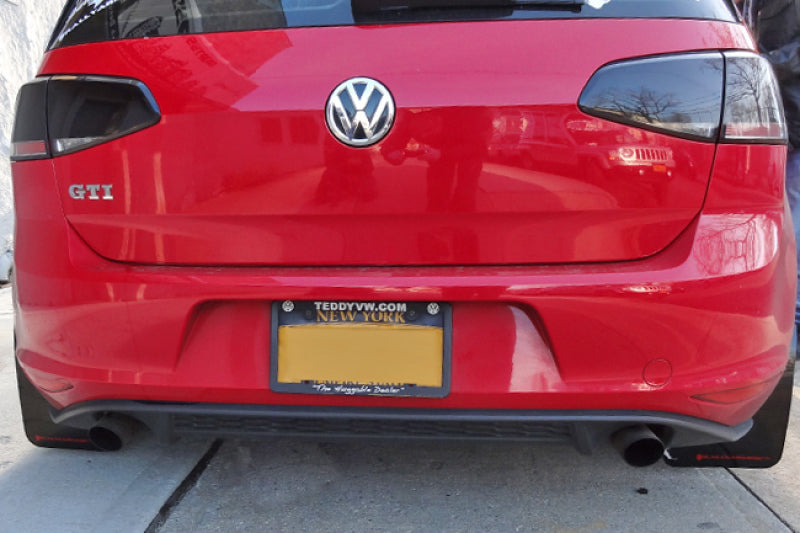 Rally Armor MF37-UR-BLK/RD 15-21 MKVII VW Golf/GTI Black UR Mud Flap w/Red Logo