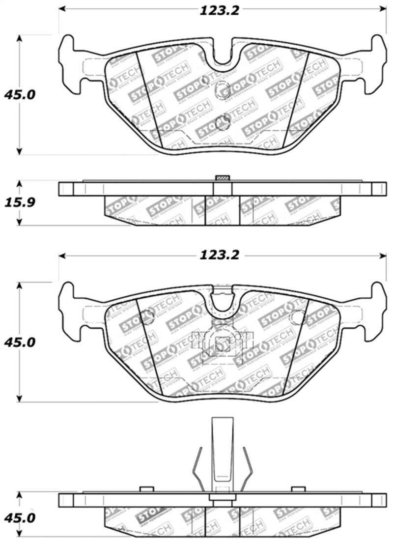 Stoptech 309.06920 StopTech Performance 01-02 BMW Z3 / 03-09 Z4 / 10/90-07 3 Series / 99-09 Saab 9-5 Rear Brake Pads