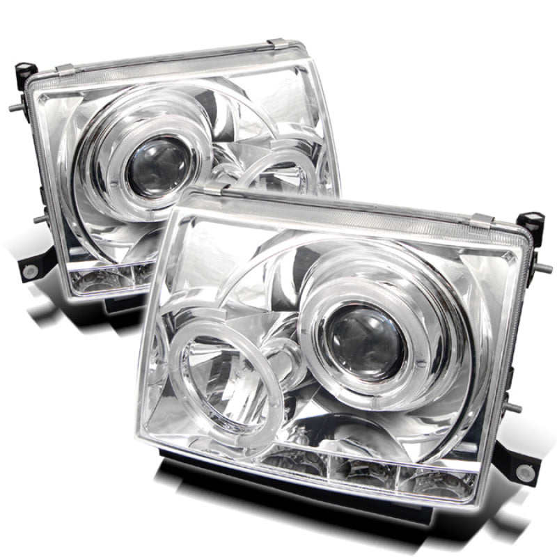SPYDER 5011954 Spyder Toyota Tacoma 97-00 Projector Headlights LED Halo LED Chrome High H1 Low H1 PRO-YD-TT97-HL-C