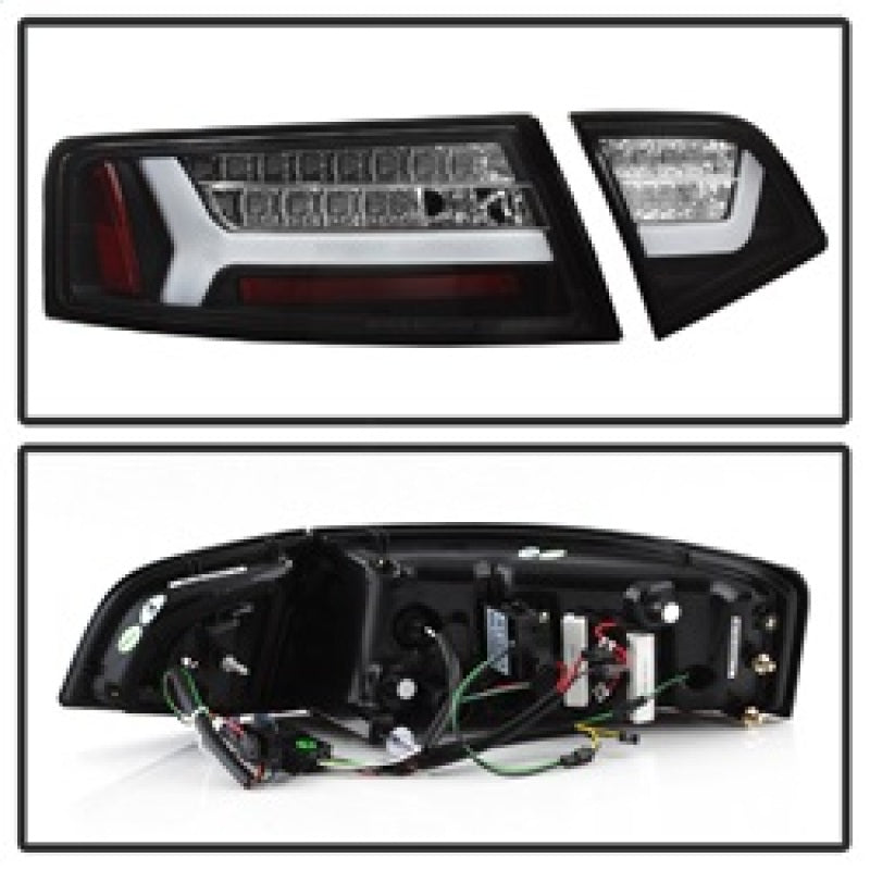 SPYDER 5085160 Spyder 09-12 Audi A6 LED Tail Lights - Black (ALT-YD-AA609-LED-BK)