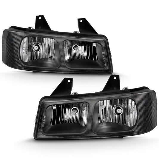 ANZO 111474 2003-2017 Chevy Express Crystal Headlight Black