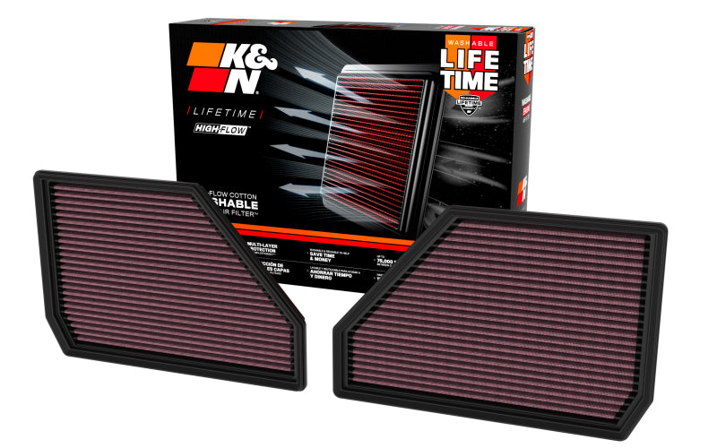 K&N Engineering 33-5144 K&N 25+ BMW X5 M V8-4.4L High-Flow Replacement Air Filter