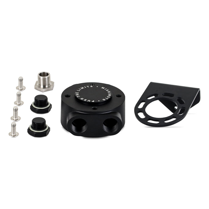 Mishimoto MMOC-RFH-34BK 3/4 - 16 Thread Remote Oil Filter Mount - Black