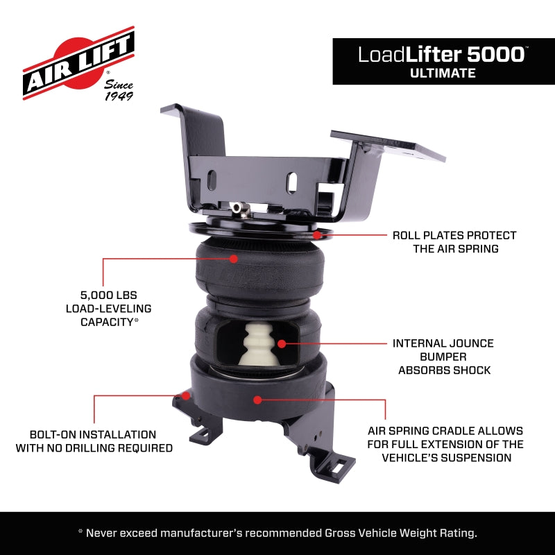 Air Lift 88408 24-25 Chevy Silverado 2500HD ZR2 4WD Loadlifter 5000 Ultimate w/ Air Spring Cradle