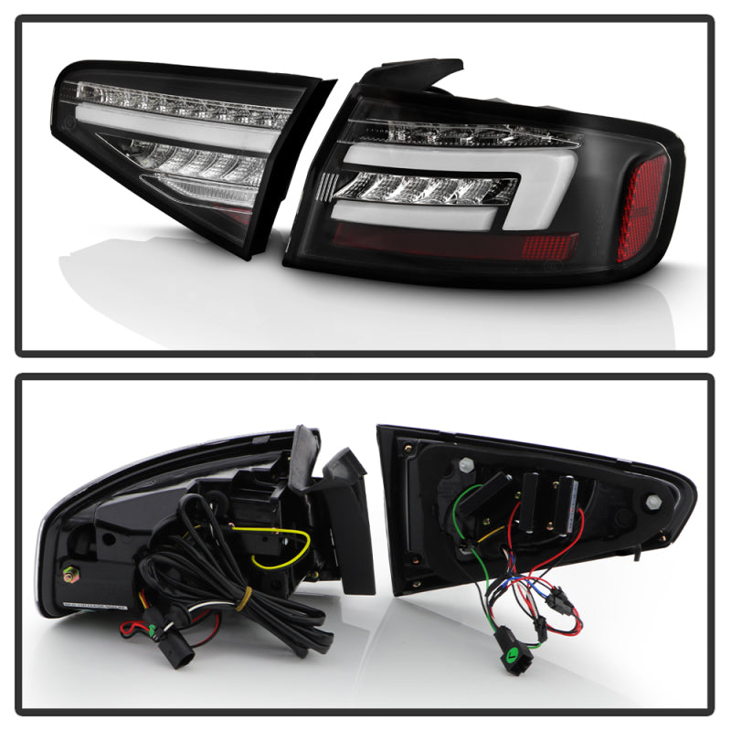 SPYDER 5087171 Spyder 13-16 Audi A4 4DR LED Tail Lights LED Clear Reverse Lights - Black ALT-YD-AA413-SEQ-BK