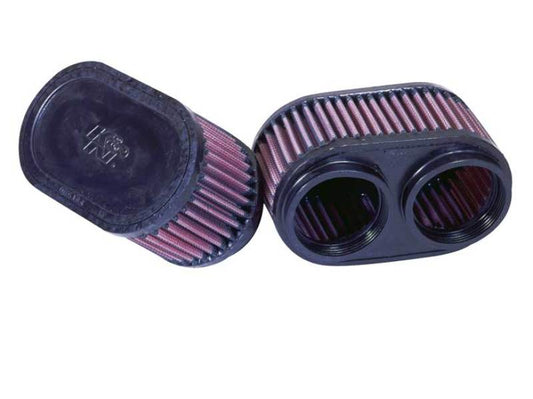 K&N Engineering RU-2922 K&N Filter Universal Filter 2 3/4 inch Dual Flange GSXR Oval (2/Box)