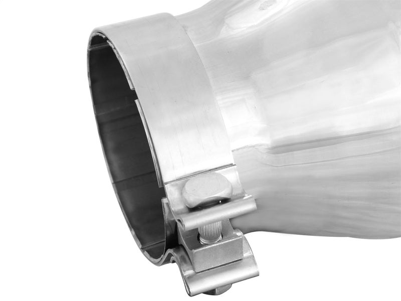 aFe 49T40604-P12 Diesel Exhaust Tip Bolt On Polished 4in Inlet x 6in Outlet x 12in Length