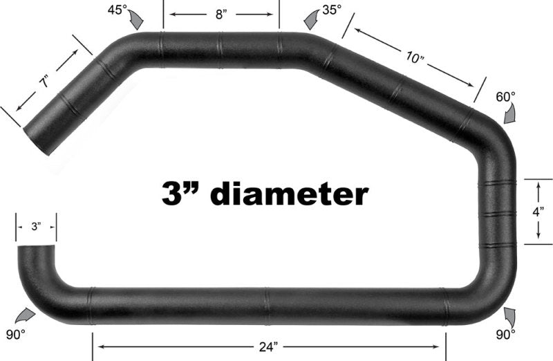 Airaid 100-300 U-Build-It - 3in Intake Tube