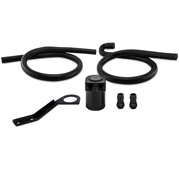 Mishimoto MMBCC-N54-06CBE2 07-10 BMW N54 Baffled Oil Catch Can Kit - Black (CCV Side)