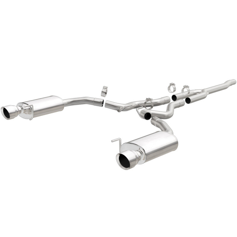 Magnaflow 19097 MagnaFlow Cat Back, SS, 2.5in, Street, Dual Split Polished 4.5in Tips 2015 Ford Mustang Ecoboost