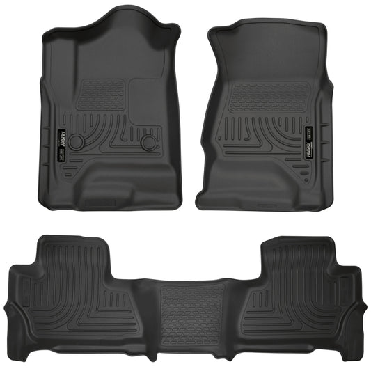 Husky Liners 99211 2015 Chevy/GMC Suburban/Yukon XL WeatherBeater Combo Black Front&2nd Seat Floor Liners