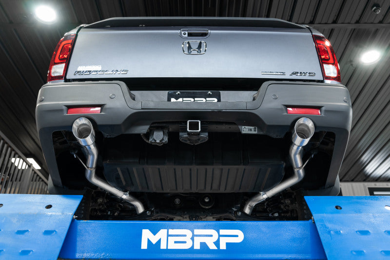 MBRP S5901304 21-22 Honda Ridgeline T304 Stainless Steel 2.5in Cat-Back - Dual Split Rear Exit
