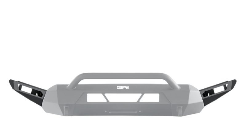 Body Armor 4x4 TC-19339W 16-22 Toyota Tacoma HiLine Bumper High Clearance Side Wings (Black)