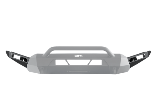 Body Armor 4x4 TC-19339W 16-22 Toyota Tacoma HiLine Bumper High Clearance Side Wings (Black)