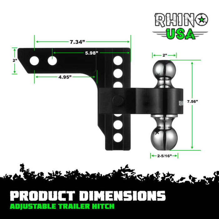 Rhino USA RG-HTDROP2-BLK RSA Hitches