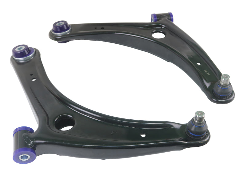 Superpro TRC1023 SuperPro 2008 Mitsubishi Lancer GTS Front Lower Control Arm Set w/ Bushings - w/ Positive Caster