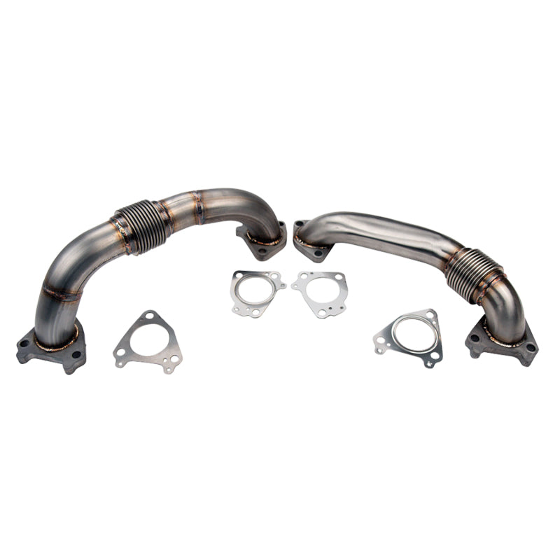 Wehrli WCF100590 01-04 Chevrolet 6.6L Duramax LB7 2in Stainless Up Pipe Kit w/Gaskets - Single Turbo
