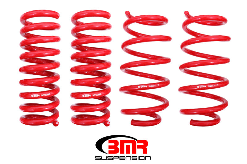 BMR Suspension SP110R BMR 08-19 Dodge Challenger Lowering Springs 1.25in Drop - Set of 4 - Red