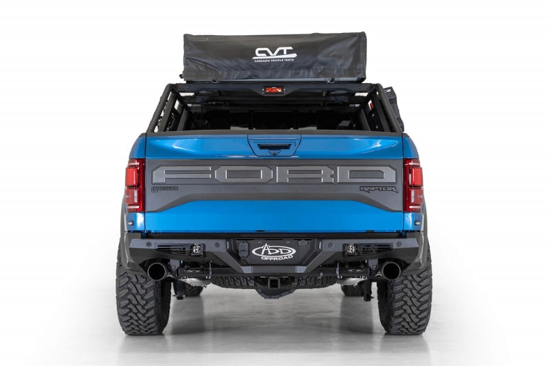 Addictive Desert Designs R110011370103 17-20 Ford Raptor F-150 Bomber Rear Bumper w/ Backup Sensor Cutouts