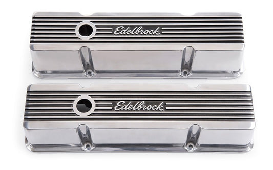 Edelbrock EDE4263 Valve Cover Kit Elite II Series SBC Tall