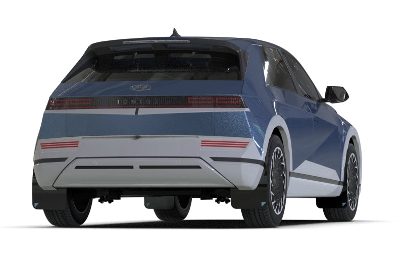 Rally Armor MF137-BAT-BLK-PBL 2025 Hyundai Ioniq 5 PE Blk Mud Flap w/Light Blue Battery Logo