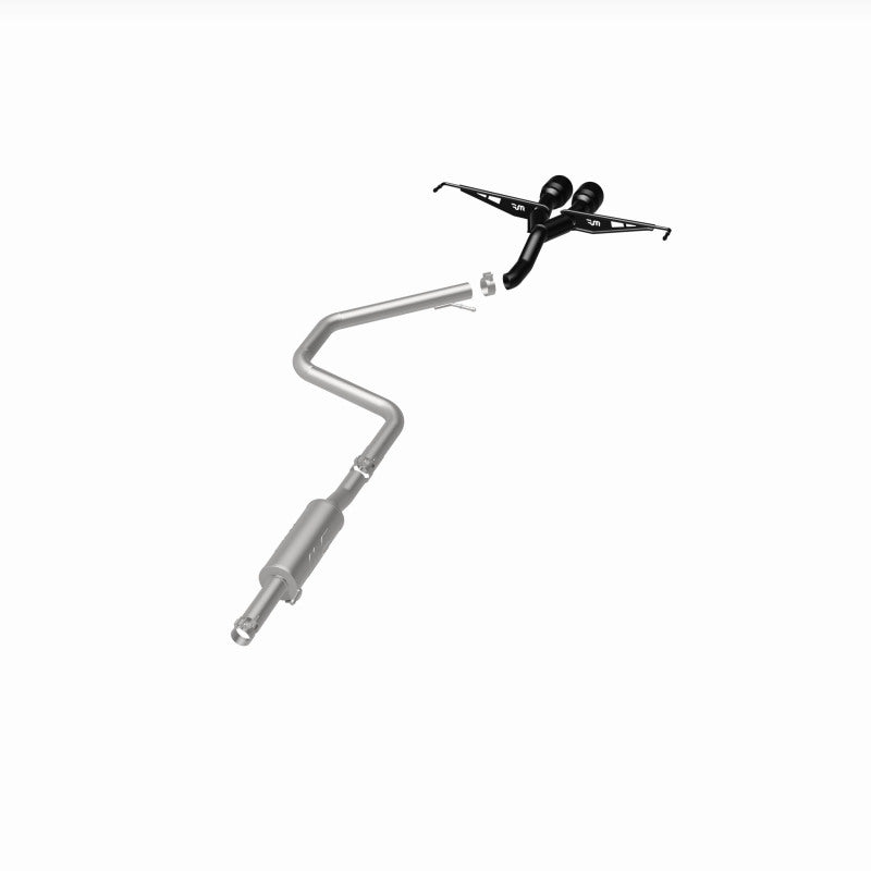 Magnaflow 19455 MagnaFlow 2019 Hyundai Veloster 1.6L 2.5in Center Exit Stainless Steel Cat-Back Exhaust w/Blk Tips