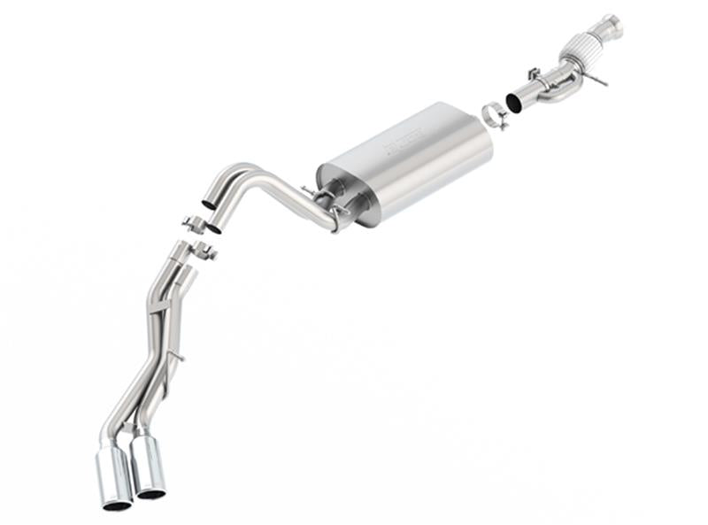 Borla 140559 Touring Cat Back 15-16 GMC Denali 6.2L V8 2.75in, 2.25in Dual Same Side Exit 4in Tips Exhaust