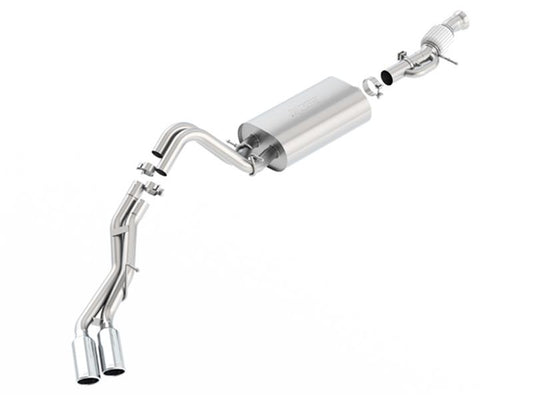 Borla 140559 Touring Cat Back 15-16 GMC Denali 6.2L V8 2.75in, 2.25in Dual Same Side Exit 4in Tips Exhaust