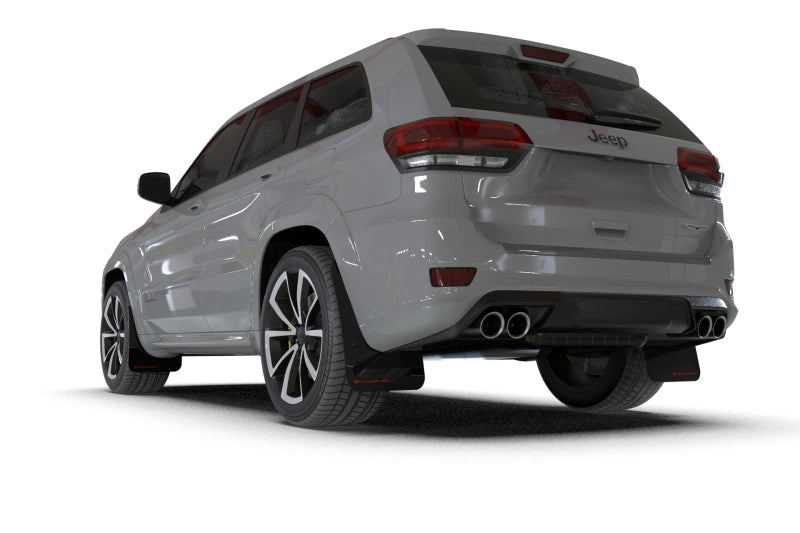 Rally Armor MF134-UR-BLK-WH 18-22 Jeep Grand Cherokee SRT Trackhawk Black UR Mud Flap - White Logo