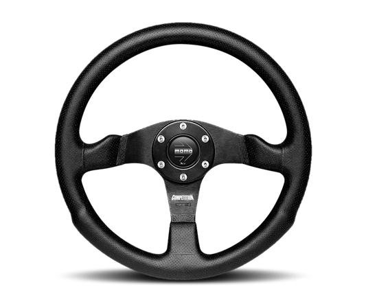 MOMO COM35BK0B Momo Competition Steering Wheel 350 mm - Black AirLeather/Black Spokes