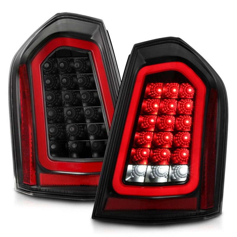 ANZO 321343 11-14 Chrysler 300 LED Taillights Black w/ Sequential