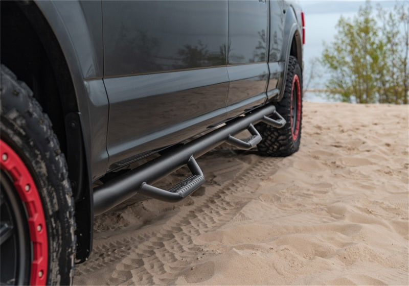 N-Fab F99115CC-6-TX Nerf Step 99-16 Ford F-250/350 Super Duty Crew Cab 8ft Bed - Tex. Black - Bed Access - 3in