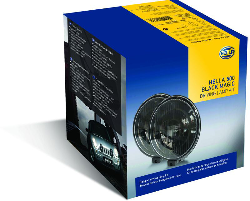 Hella 005750991 500 Series 12V Black Magic Halogen Driving Lamp Kit