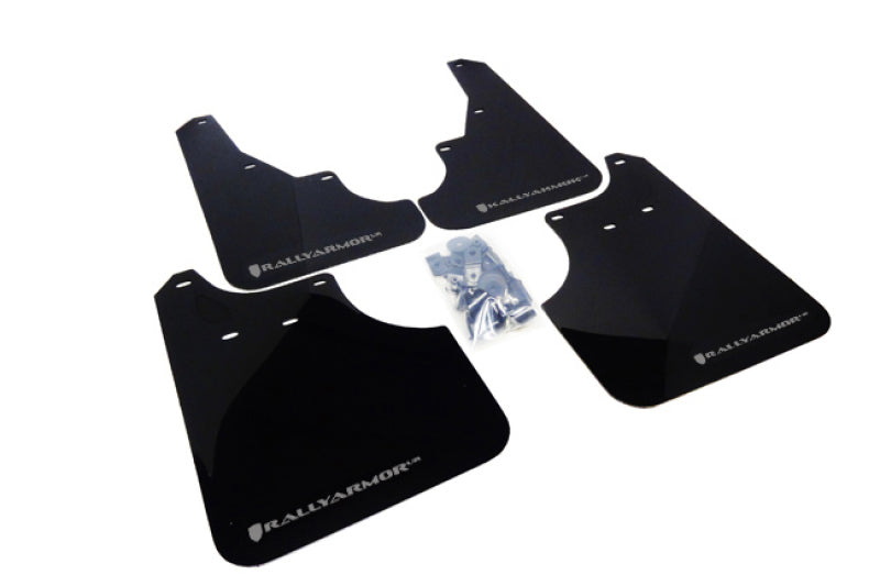 Rally Armor MF11-UR-BLK/SIL 09-13 Subaru Forester Black UR Mud Flap w/ Silver Logo