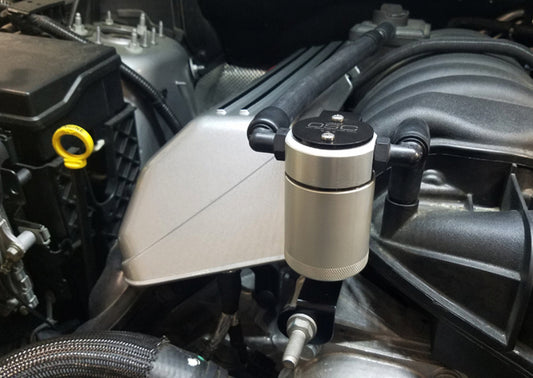 J&L 3063P-C 11-24 Dodge Charger SRT 6.4L Hemi Passenger Side Oil Separator 3.0 - Clear Anodized