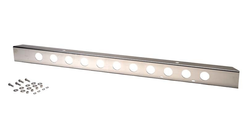 Kentrol 30429 45-86 Jeep CJ 54 Inch Front Bumper with holes - Polished Silver