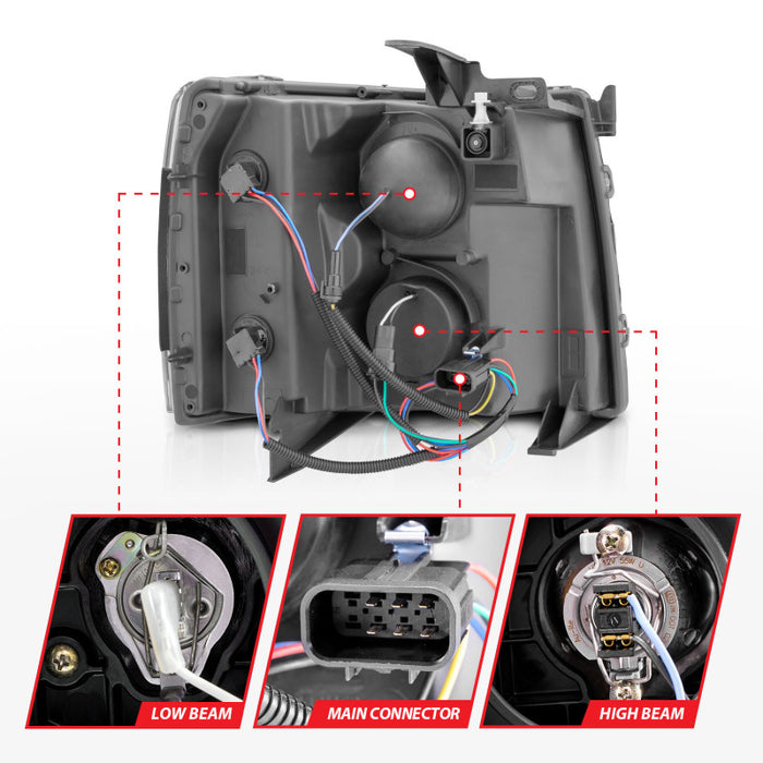 ANZO 111546 ANZ LED/Projector Headlights