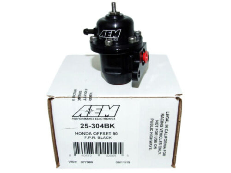 AEM 25-304BK 96-97 Acura CL / 94-97 Accord / 96-00 Civic Ex Black Adjustable Fuel Pressure Regulator